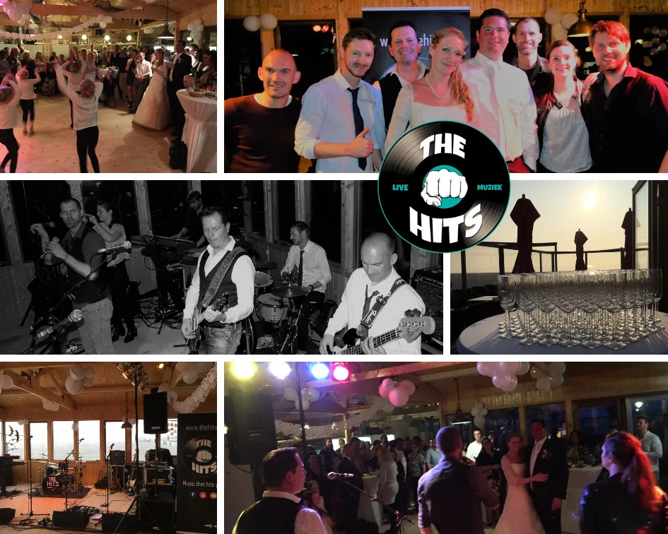 Trouwfeest strandpaviljoen Camperduin met Coverband The Hits